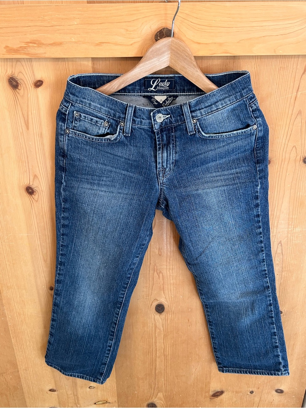 Lucky Brand Women’s Midwash Blue Cropped Jeans